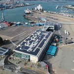 Portsmouth port terminal from the air