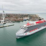 Virgin Voyages Brilliant Lady sails into Portsmouth harbour
